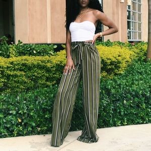 Striped Wide Leg Pants